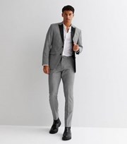 New Look Black Check Slim Fit Suit Trousers